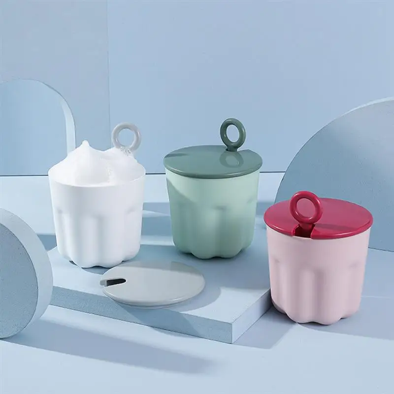 

Foam Maker Cup Foamer Bath Facial Bubbler Bubbles Portable Travel Cleaning Beauty Accessories Gifts Light Green