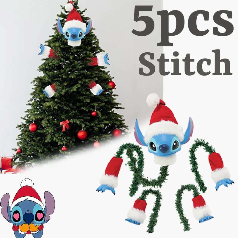 5 шт. модель рождественской елки Disney Lilo &amp Stitch подвеска украшение на голову руки