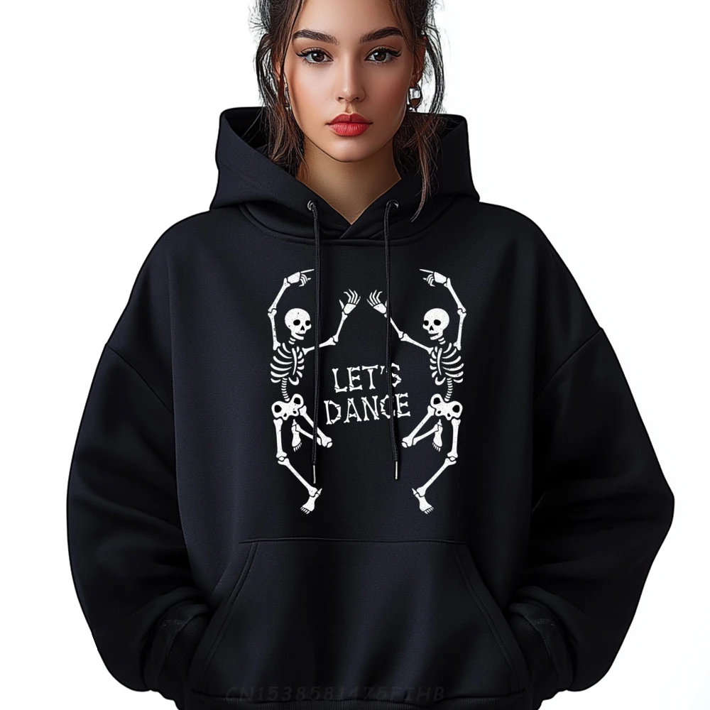Давайте S Dance скелет череп танец смерти забавная толстовка на Хэллоуин большого