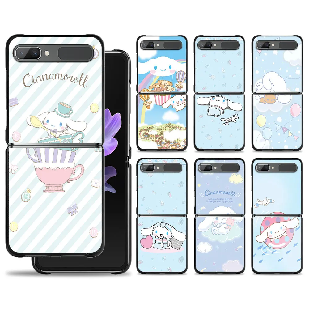 

Phone Shell For Samsung Galaxy Z Flip 4 Z Flip3 5G Cover for Galaxy Z Flip Hard PC Case Cinnamoroll Hot Air Balloon Cup