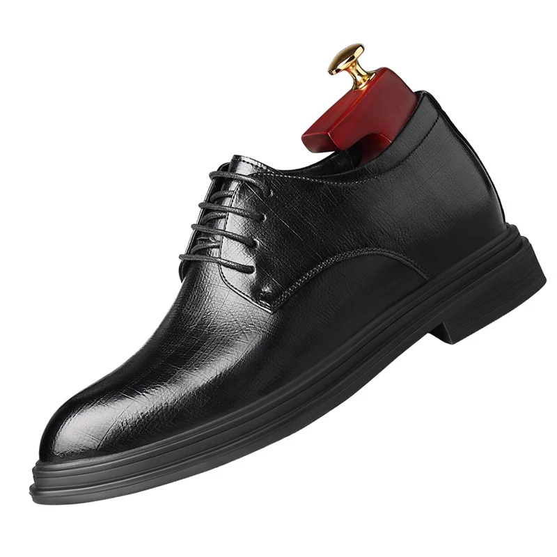 8 CM Men Wedding Shoes Hidden Heel 6CM 