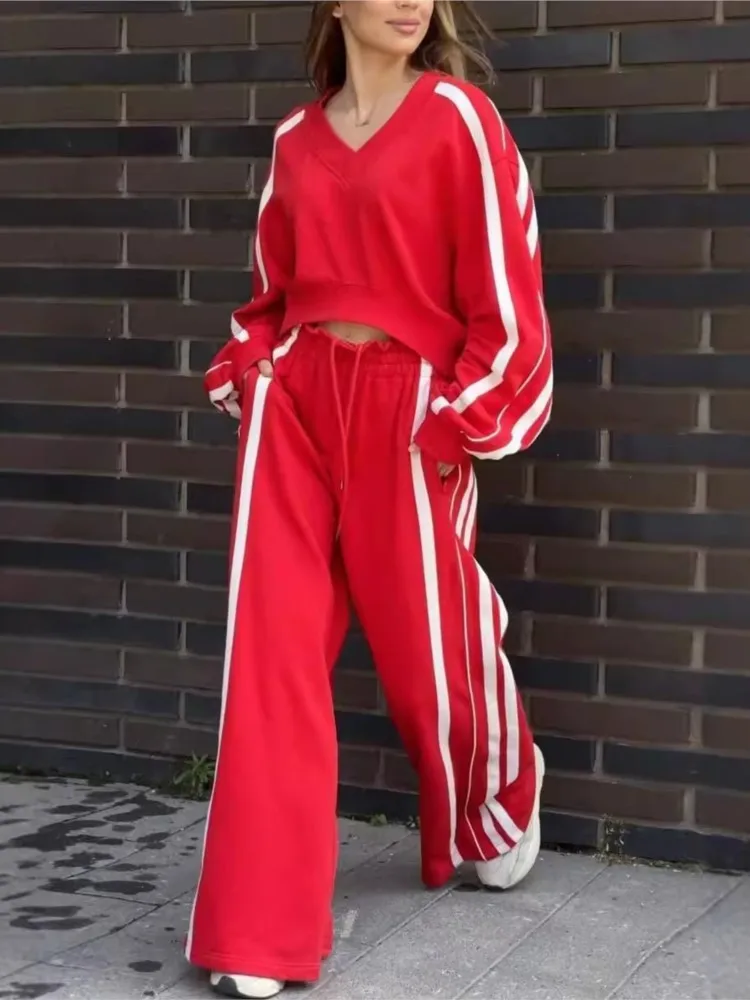 Новый осенний комплект из двух предметов женские повседневные спортивные штаны