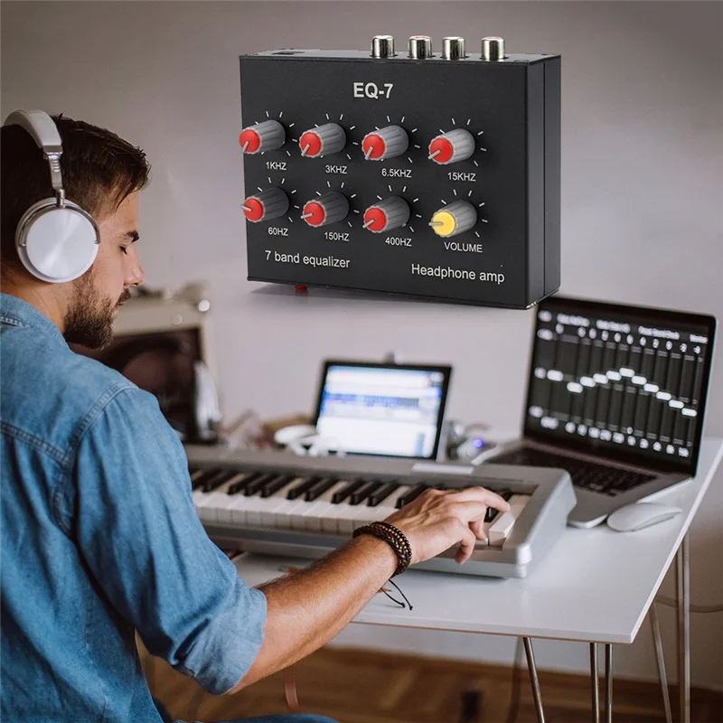 EQ-7 усилитель для автомобильной аудиогарнитуры 7-полосный эквалайзер 2-канальный
