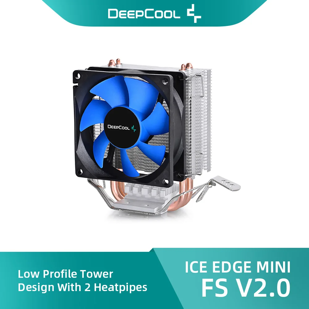 DeepCool ICE EDGE MINI FS V2.0 CPU Air Cooler With 80mm Computer Fan CPU Heatpipe Radiator for LGA1200/1151/1150/1155/AM4