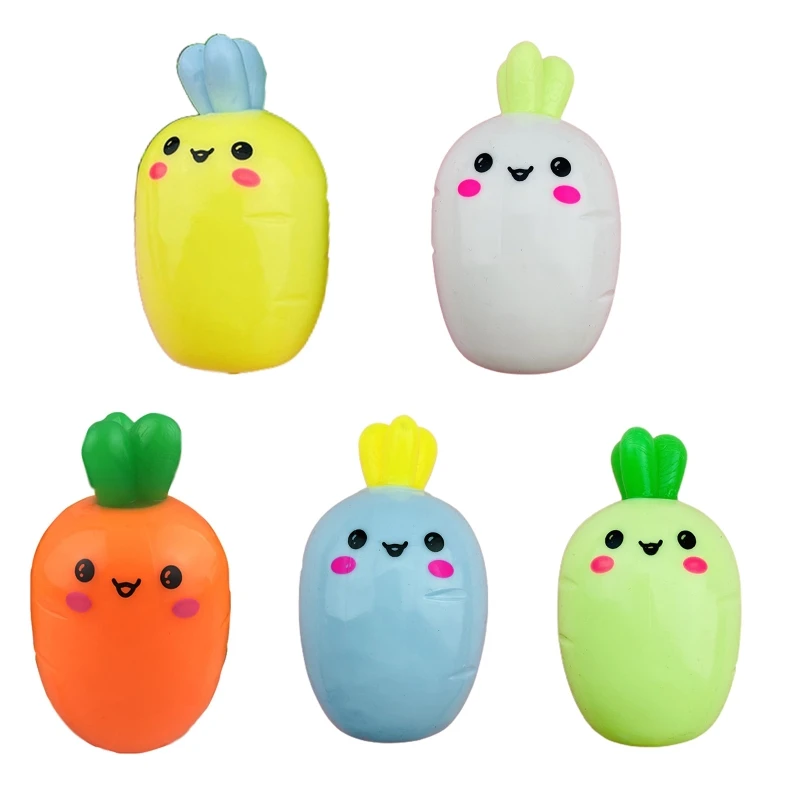 

Children's Pinch Realistic Carrot Stress Toys with Groove Portable Soft Toys N0HD
