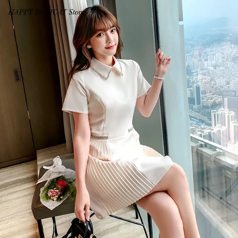 

Short-sleeved Dress Gentle Noble Small Girl Skirts Cultivate Morality Sweet Girl Leisure Goddess Of Aristocratic Temperament Van