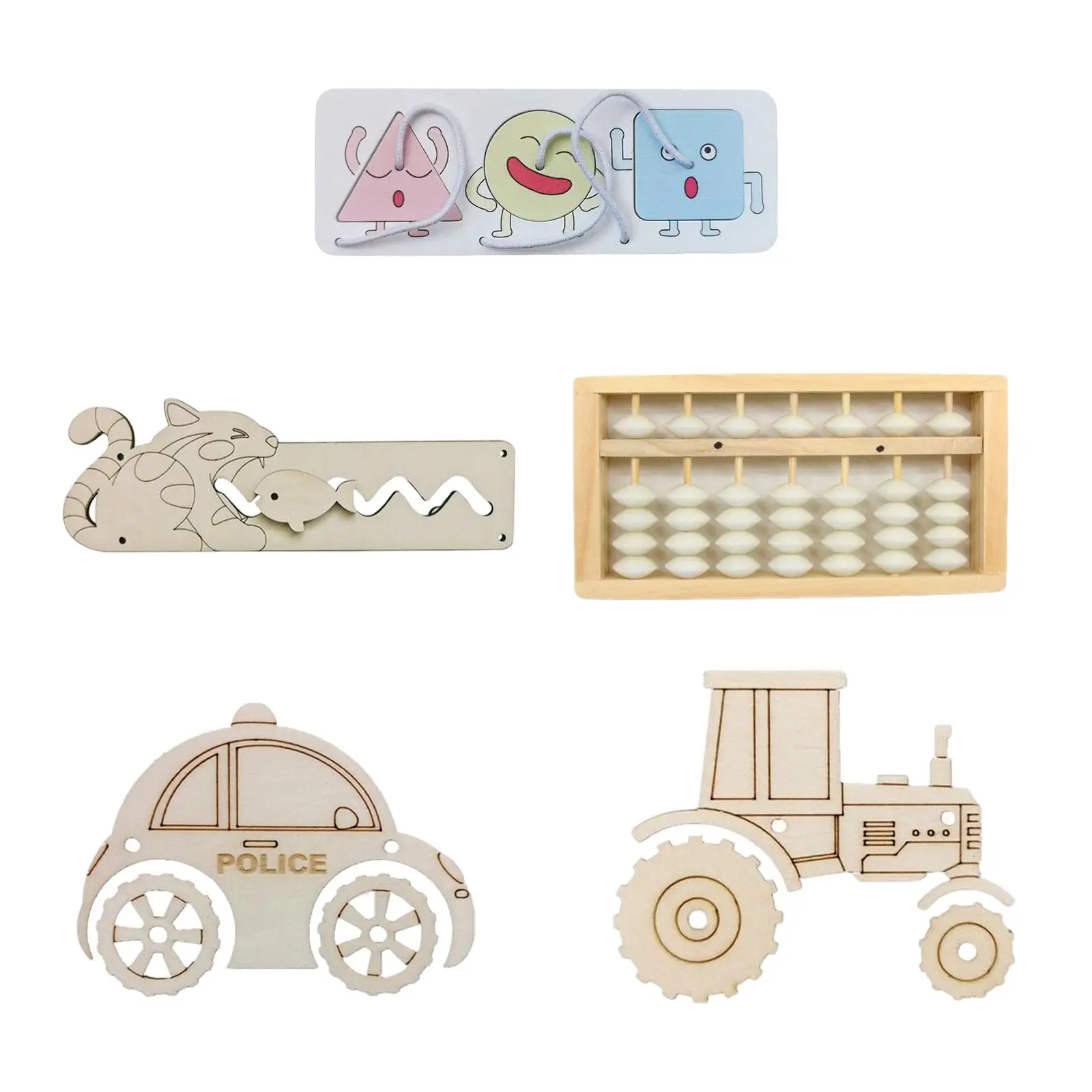 

Montessori Busy Board Accessories Wood DIY Toy Material Cognition Toy Game for Preschool Kids Girls Boy Birthday Gifts