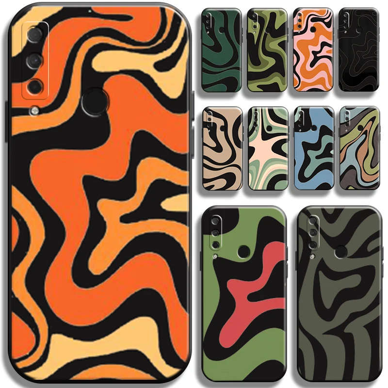 

Simple Color Stripe Phone Case For Huawei Honor 9X 9X Pro Lite Carcasa Soft Shockproof Full Protection Funda Cases Coque Cover