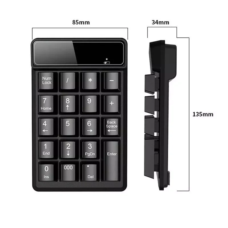

wireless keyboard Mini USB Numeric Keypad 19 Keys Number Pad Numpad Receiver For Accounting Laptop PC Computer