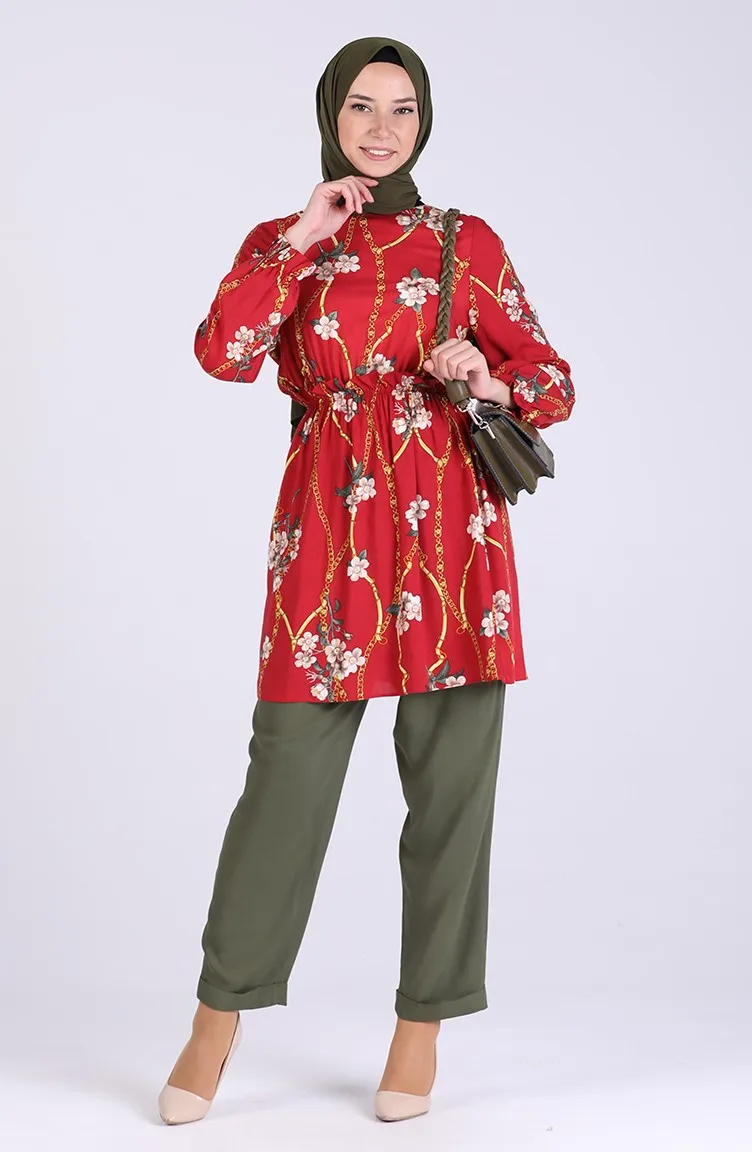 

Новые модные брюки-туника с рисунком двоичный костюм хиджаб платье Турция Дубай мусульманские платья Рамадан марокканский кафтан исламски...