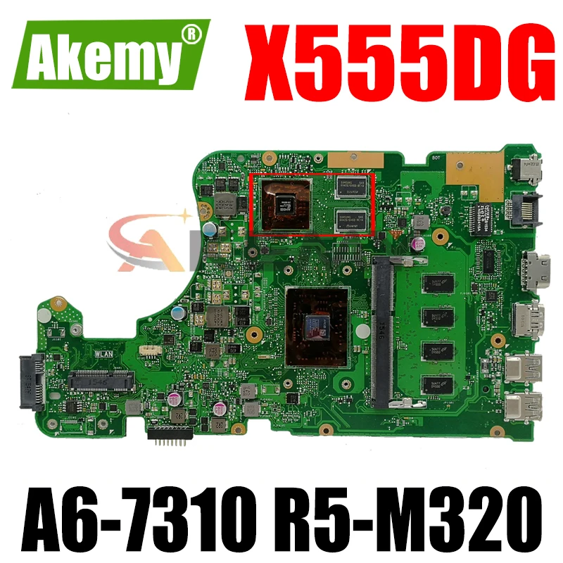 

Материнская плата Akemy X555DG для ноутбука ASUS X555YI X555YA, оригинальная материнская плата, 4G оперативной памяти