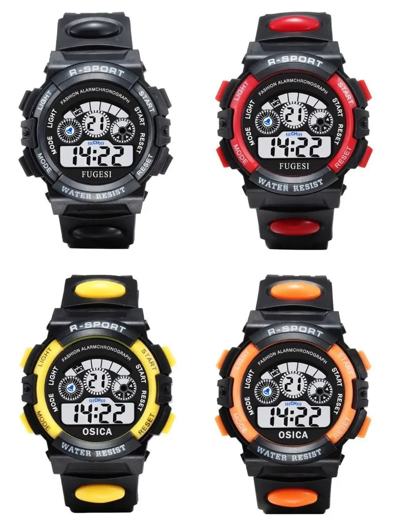 Watch For Children Color Luminous Dial Life Waterproof Multi-function Electronic Watch For Boys And Girls
