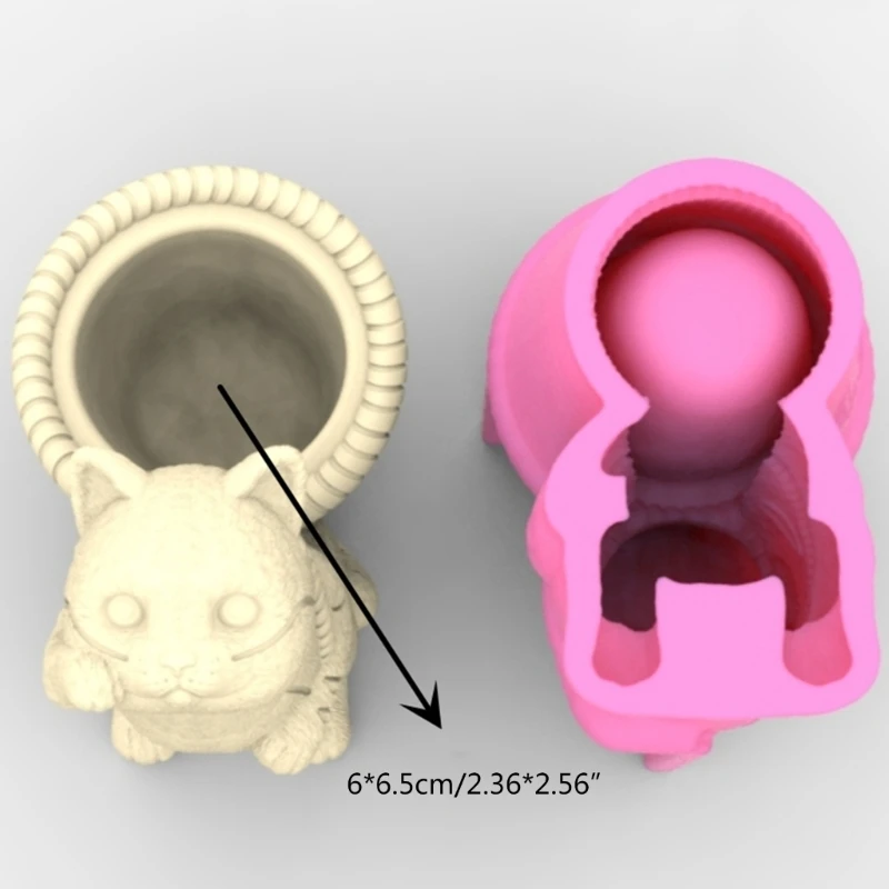 Милый кот форма для эпоксидной смолы держатель ручки горшок силиконовая