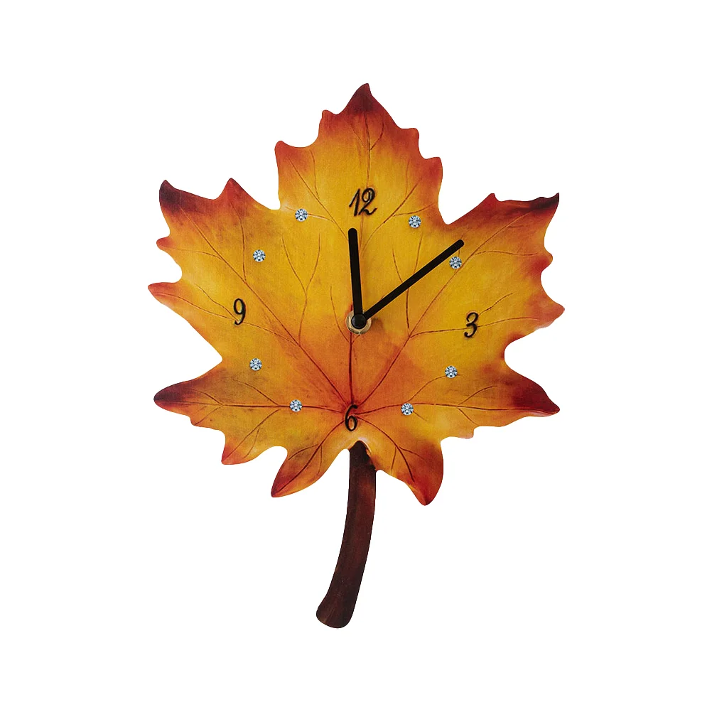 

1 Set Creative Wall Clock Living Room Clock Wall Decor Clock for Home (Yellow)