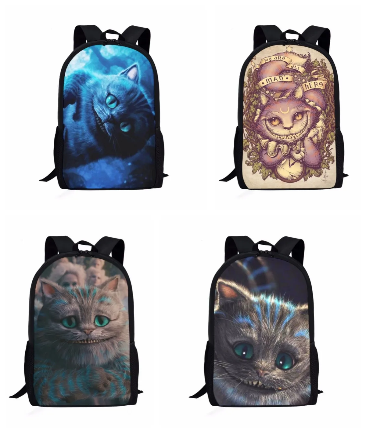 Cheshire Cat Series Backpack Boys Girls Large-Capacity School Bags kids kindergarten bag Boy Bookbag