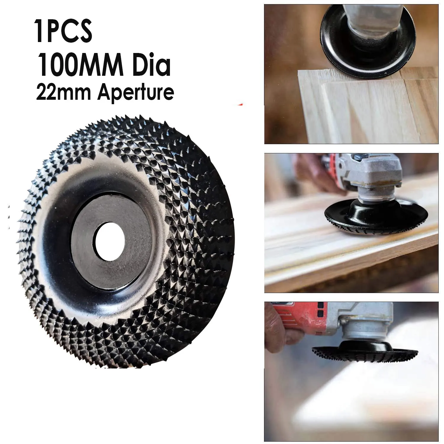 

4-дюймовый 22-миллиметровый шлифовальный круг с апертурой, диск для формирования древесины, шлифовальный диск для дерева, формирующий диск для угловых шлифовальных машин, электроинструменты
