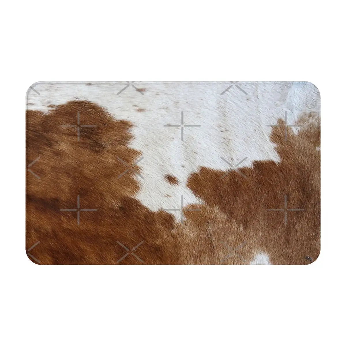 

Cow Hide Brown & White Bath Mat Carpet Door Mat 50x80cm Floor Non Slip Carpet Bath Mat