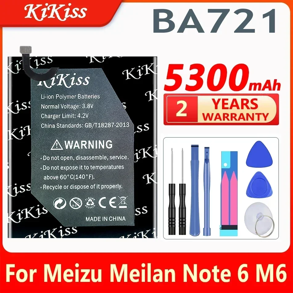 Аккумулятор BA721 5300 мАч для Meizu Meilan Note 6 M6 M721Q M721H M721L аккумуляторы мобильных