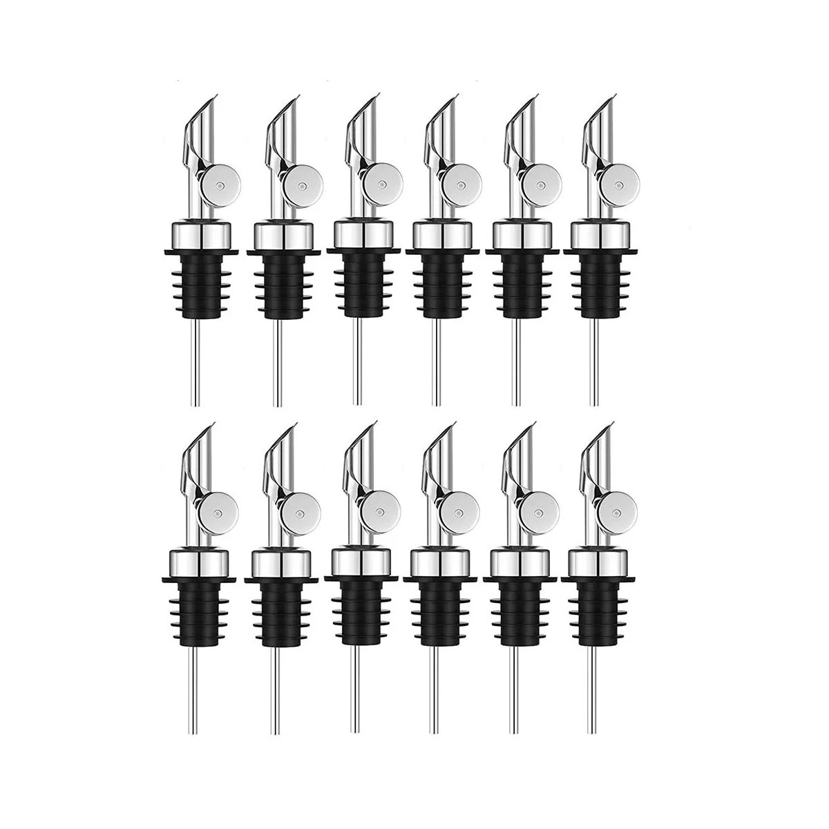 

УТЯЖЕЛЕННЫЕ бутылки для жидкости из нержавеющей стали, автоматические распылители для жидкости, распылители масла (серебристые, 12 шт.)