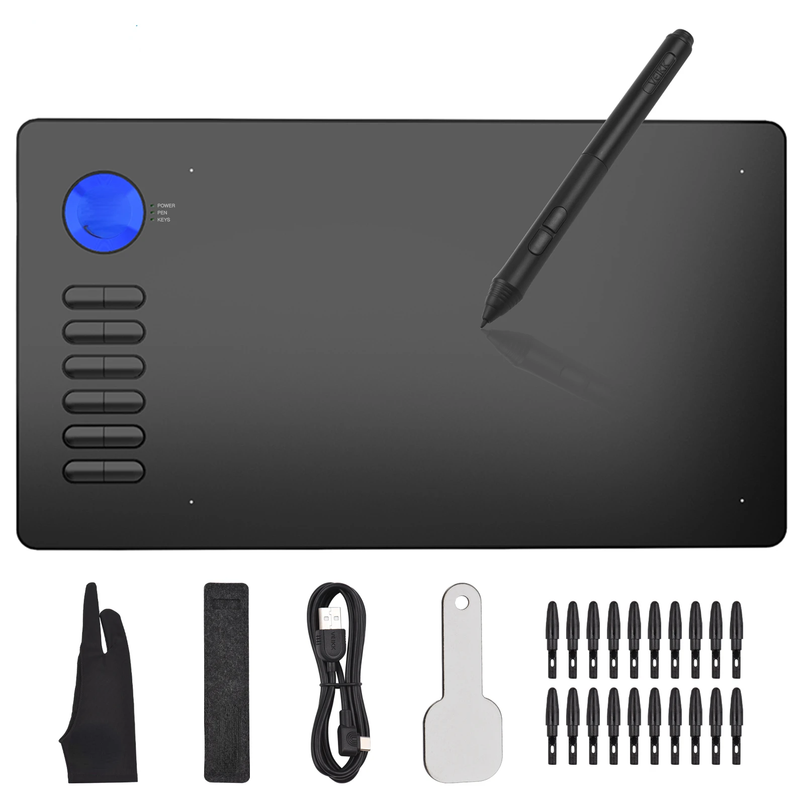 

A15 Graphic Drawing Tablet 8192 levels 250RPS 5080LPI Drawing Tablet for Laptop Compatible with Windows Mac Android OS