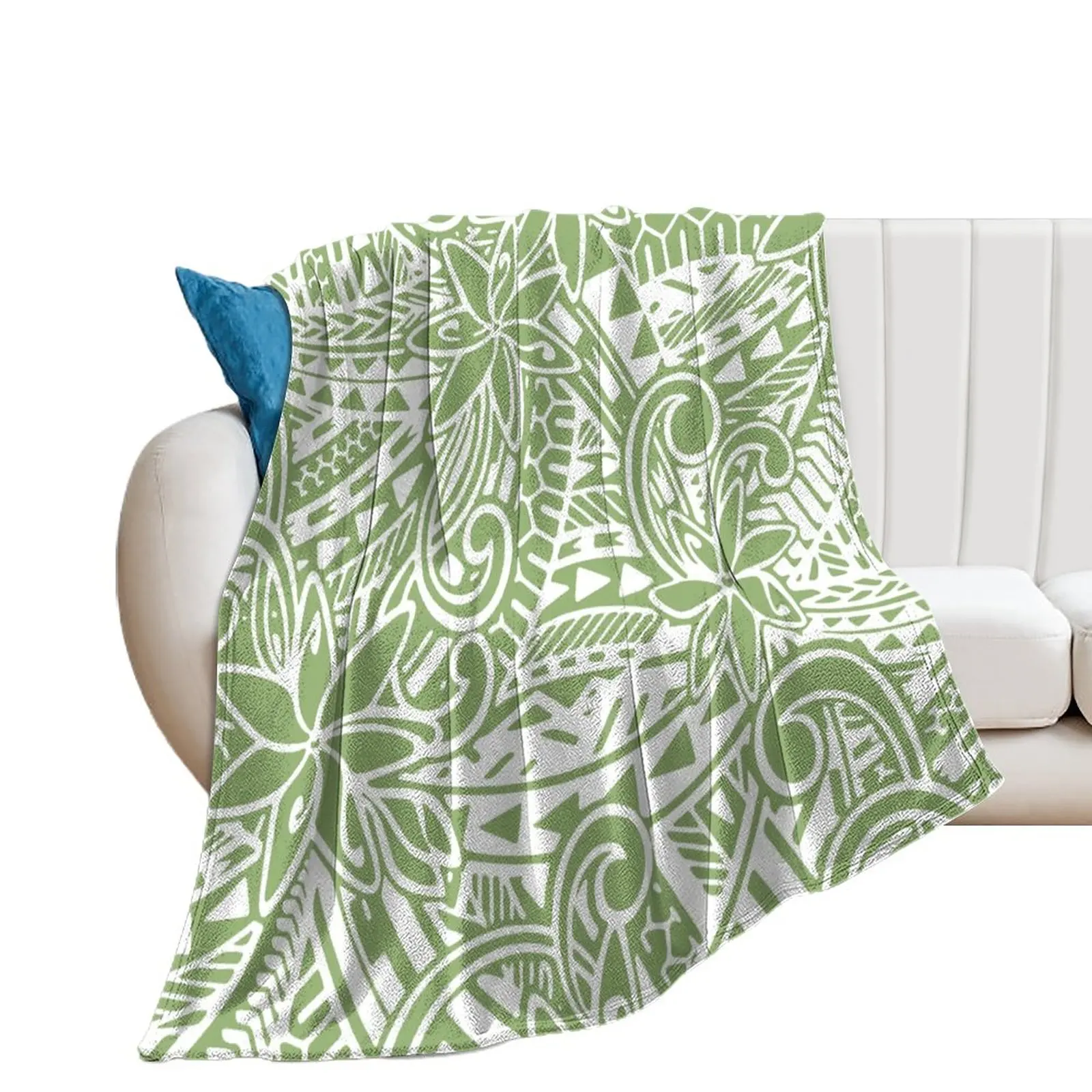 

Custom Polynesian Vintage Art Print Blanket Christmas Halloween Sofa Bed Blanket Home Cover Blanket Essential For Camping