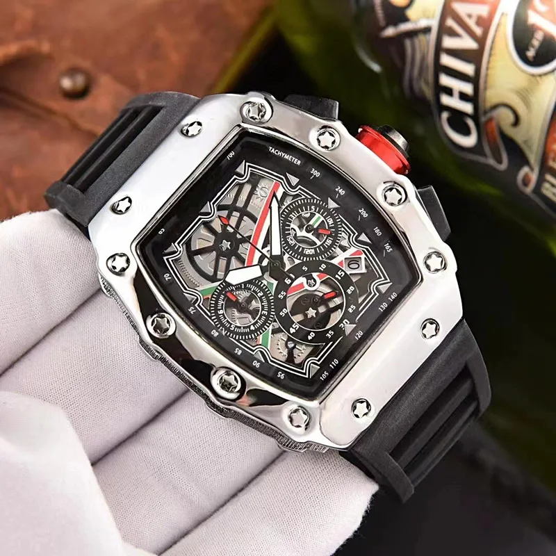 

Роскошные многофункциональные мужские часы RM с 6-игольным автоматическим хронометром, кварцевый механизм, деловой бренд