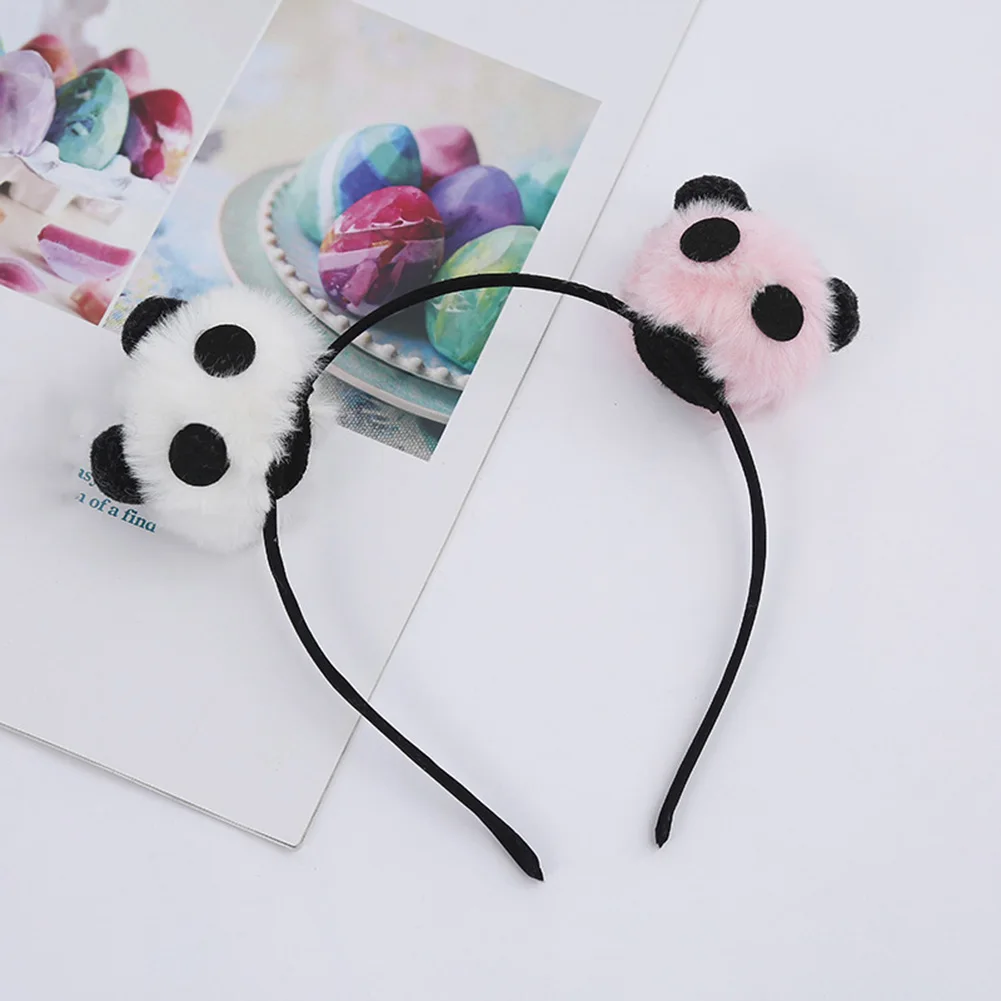 Ободок для волос плюшевый в виде панды девочек |