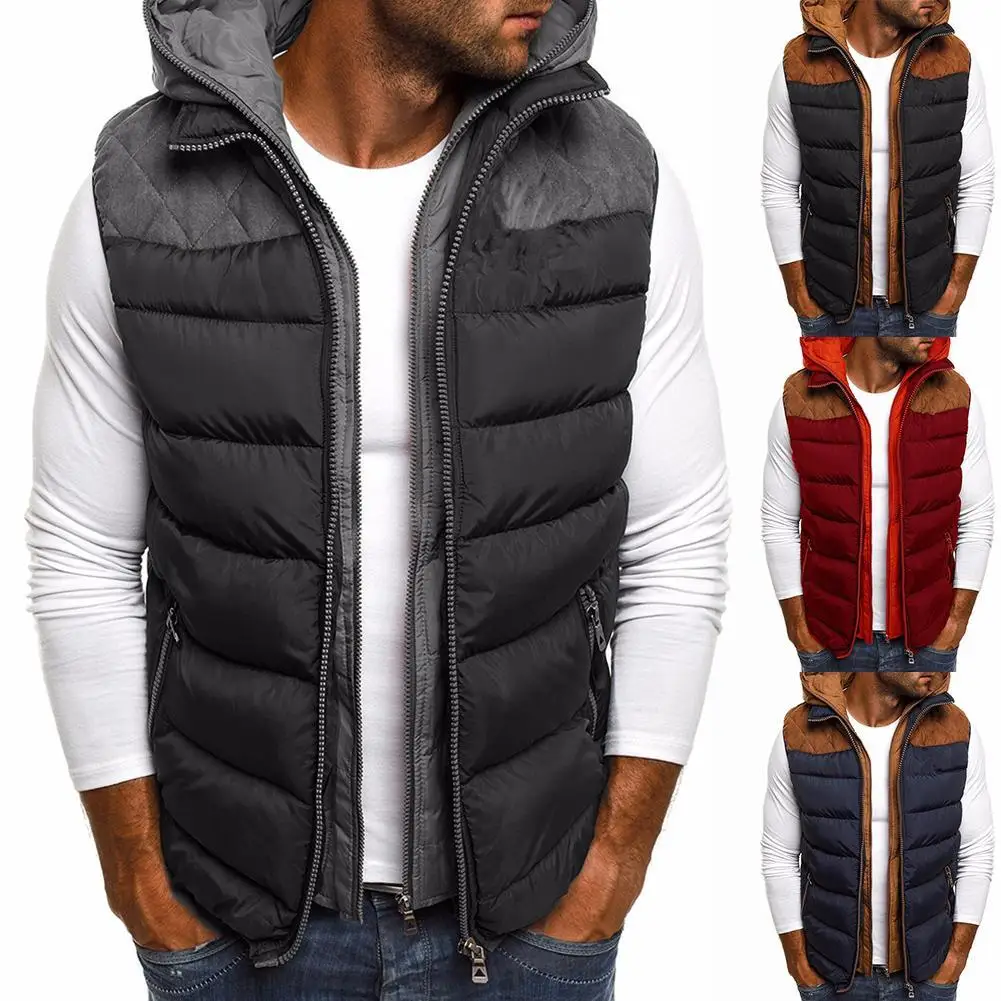 

Winter vest Men's jacket Winter sleeveless jacket men's down jacket windproof hooded coat men's vest