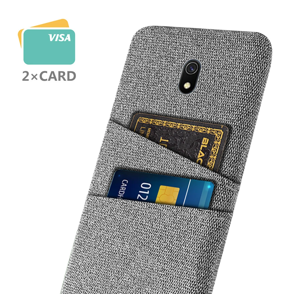 

Case For Redmi 8A Slim Soft-Touch Fabric + Card Slots Cover For Redmi8A Coque For Redmi 8A Funda MZB8458IN M1908C3KG M1908C3KH