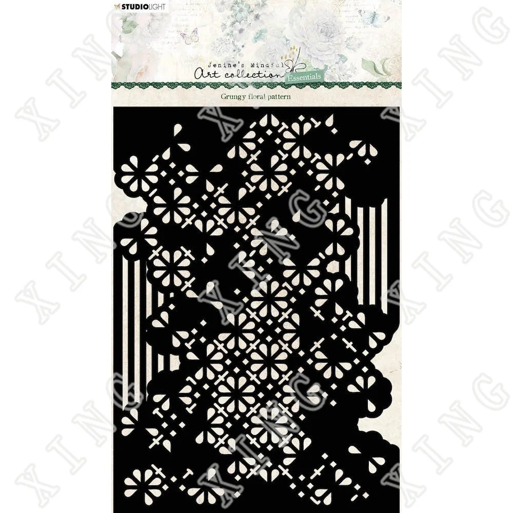 

2022 Spring New Grungy Floral Pattern Stencils Diy Craft Paper Scrapbooking Greeting Cards Album Diary Decoration Coloring Molds