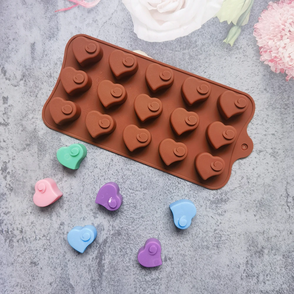 

15 Cavity Heart Shape Silicone Chocolate Mold Jelly Pudding Candy Mold Homemade DIY Love Cake Decorating Baking Tools