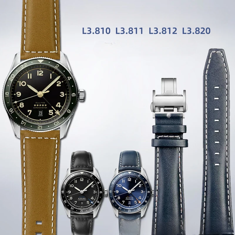 

Ремешок из коровьей кожи для мужских часов, аксессуары для Longines Spirit CONQUEST серии L3.810/L3.820, 21 22 мм