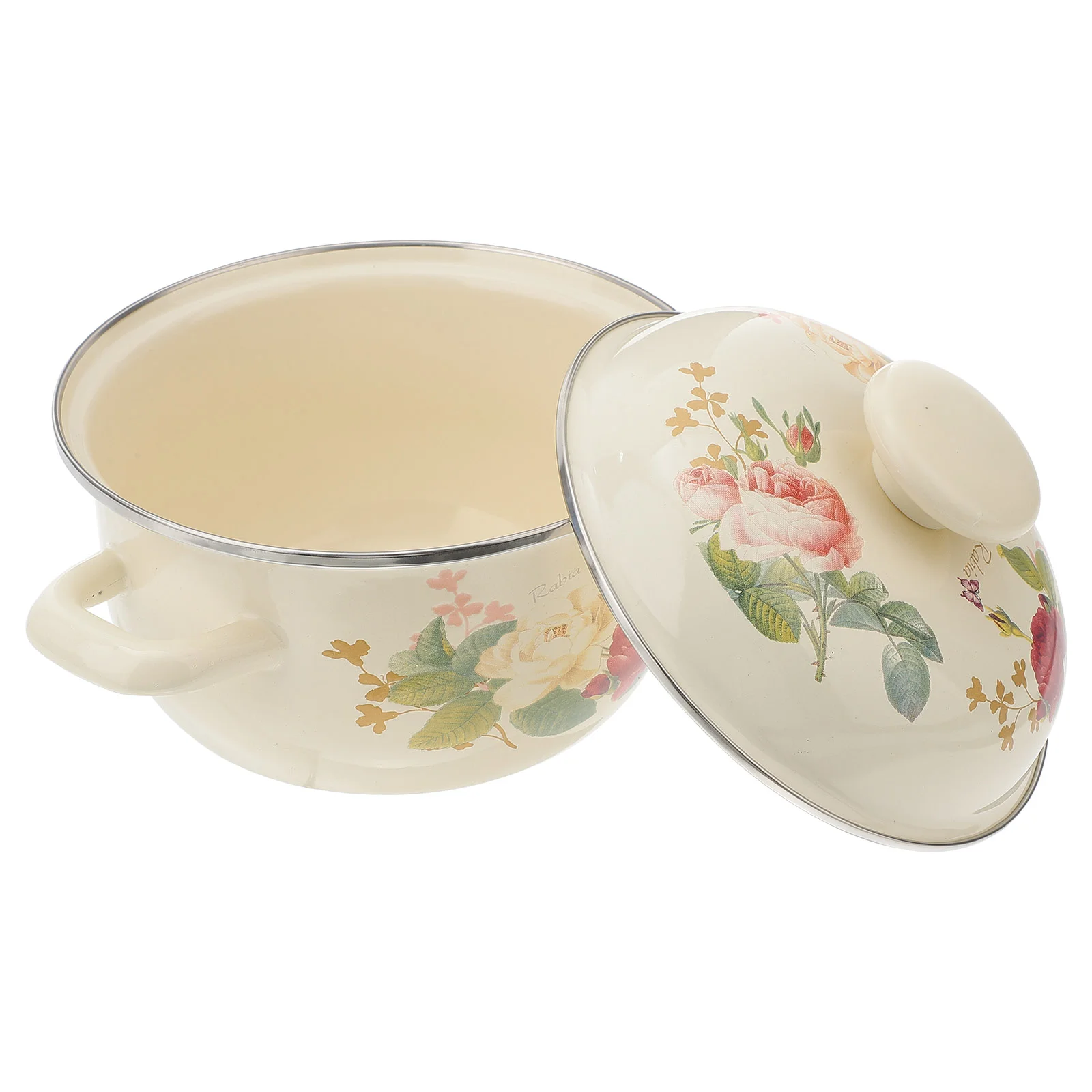 

Amphora Enamel Pot Household Kitchenware Home Non Stick Skillet Lid Pan Stew Soup Practical Cooking Utensils Nonstick Cookware