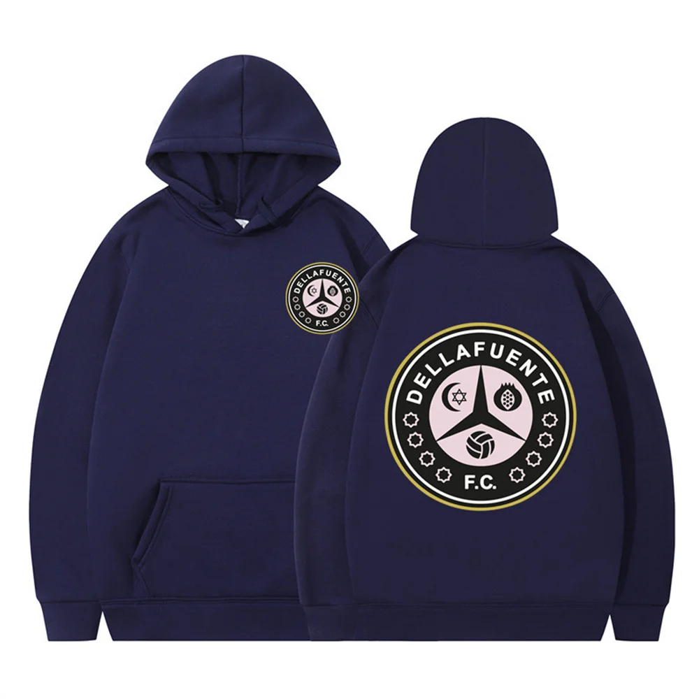 Dellafuente Женская Толстовка С Капюшоном Из Флиса Длинными Рукавами И Принтом