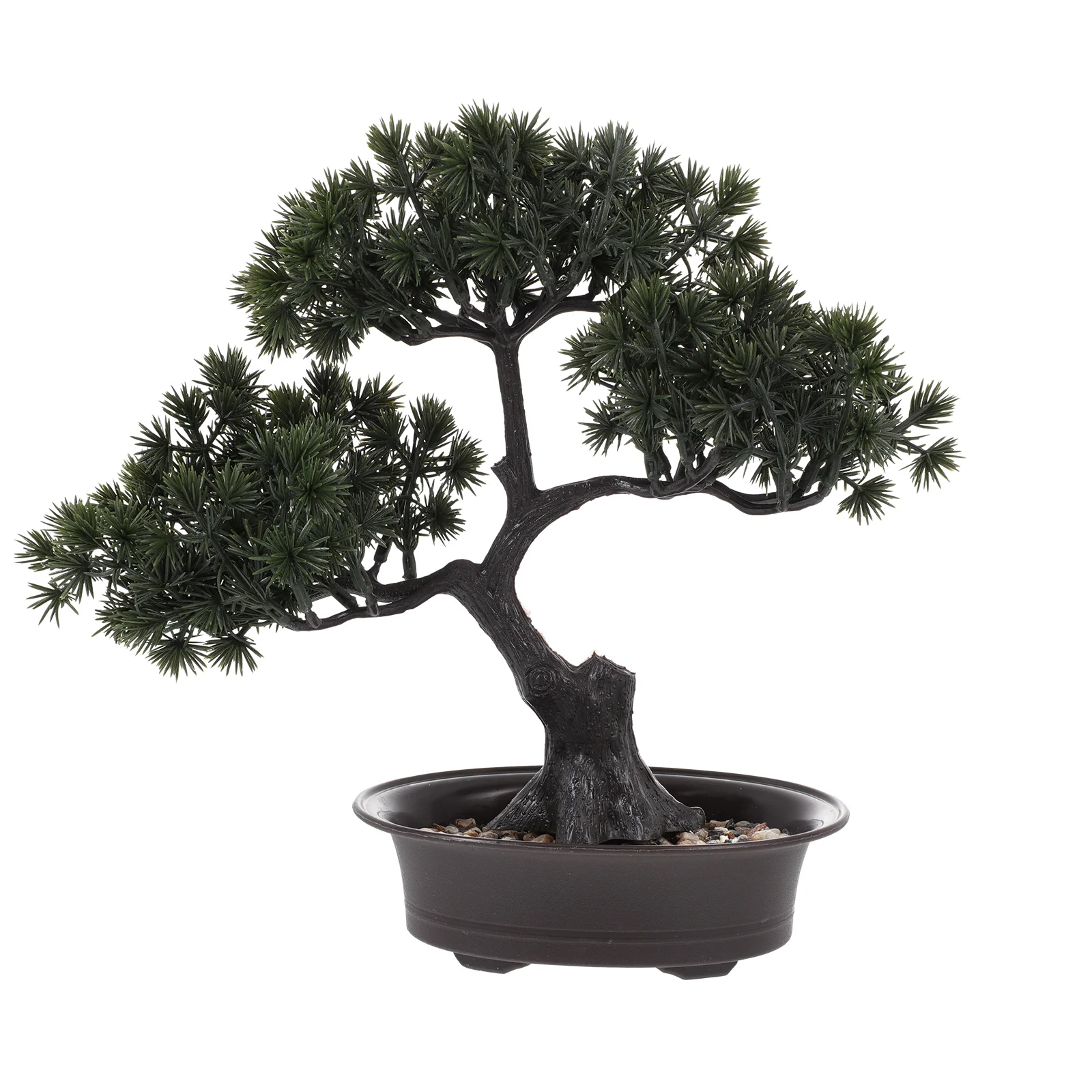 

Para Mesa Mini Bonsai Tree House Plants Artificial Fake Pot Ornaments Vivid Potted Pine Simulation Welcome