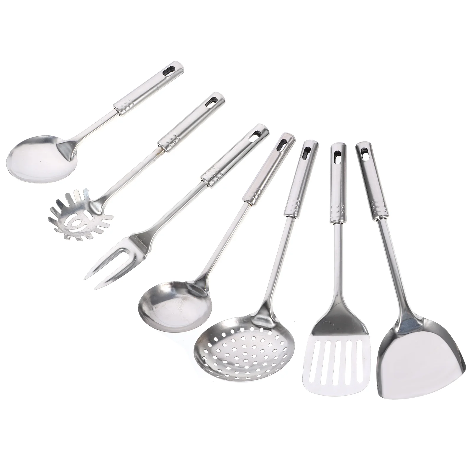 

Cooking Kitchen Stainless Steel Set Utensils Utensil Spatula Spoon Kitchenware Tools Gadgets Cookware Colander Sets Soup Turner
