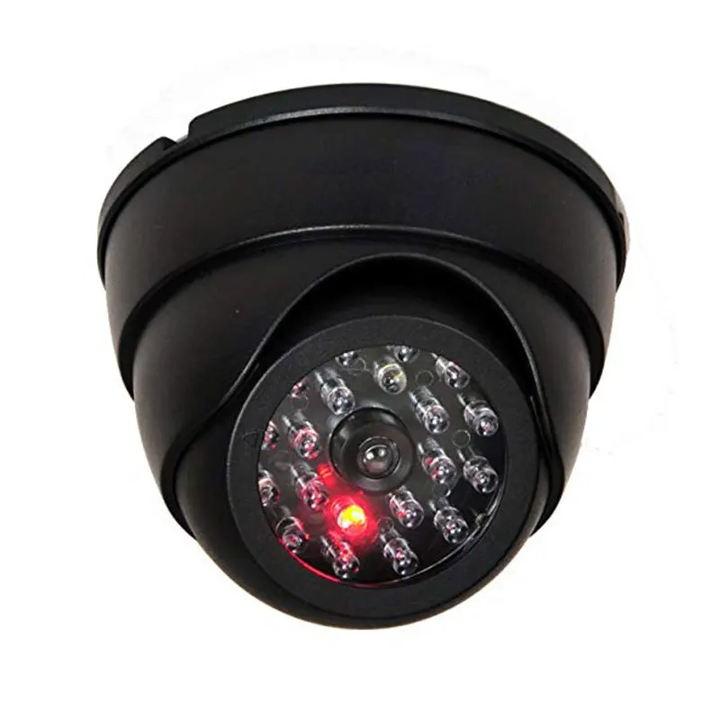 

Fake Camera Dome Dummy Home Security Surveillance Camera Indoor/Outdoor Simulation Burglar Alarm with Blinking Red LED Camera