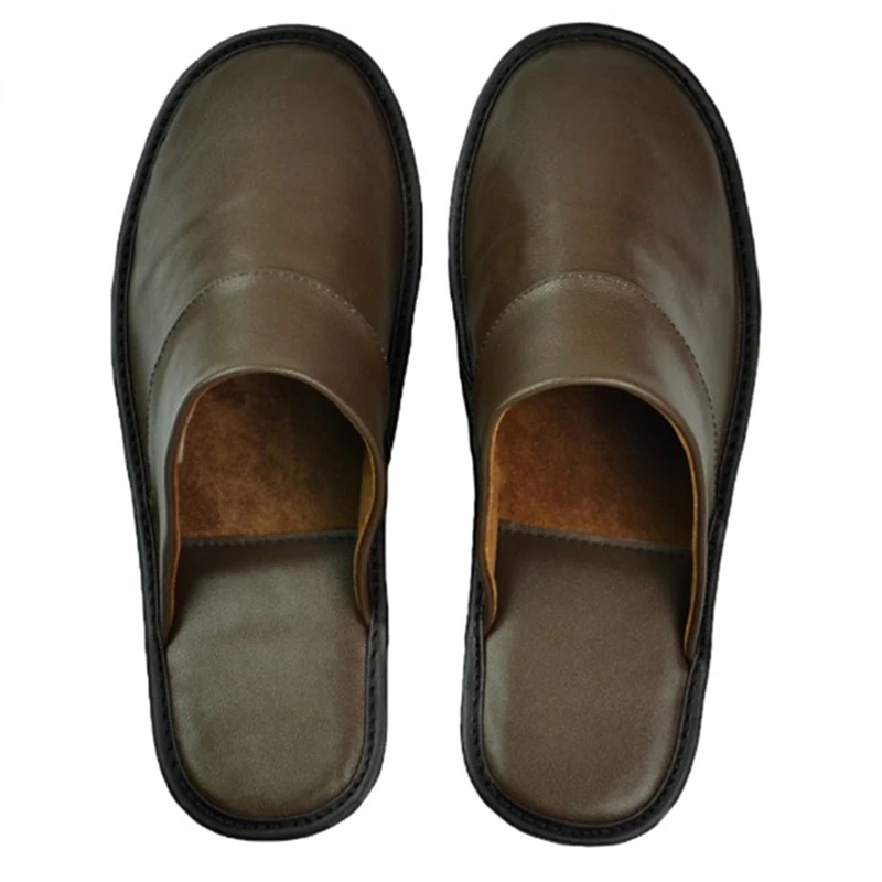 Тапки из овечьей шкуры для мужчин и женщин роскошные домашние тапочки мягкая