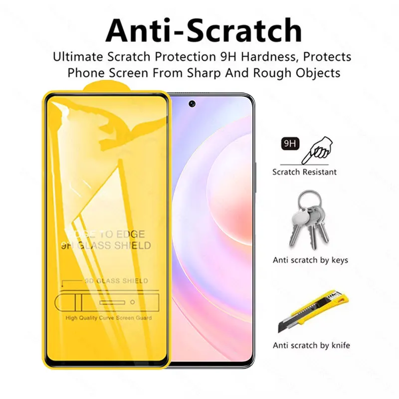 9D закаленное стекло для Huawei Honor 20 Pro 50SE 10 9 Lite 20i 20S 10i X8 X7 8X 8A 9A 9X X9 9C прозрачная