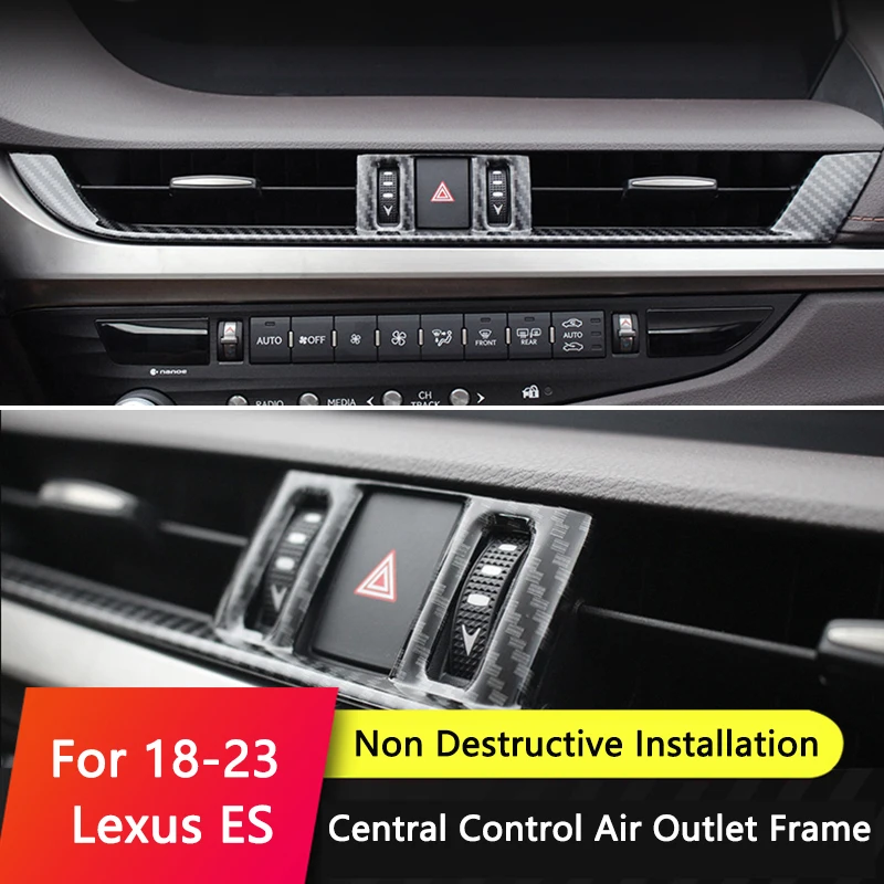 

QHCP Автомобильный Центр вентиляционное отверстие отделка кондиционера декоративная наклейка для Lexus ES200 260 300H 2018-2023 аксессуары для интерьера