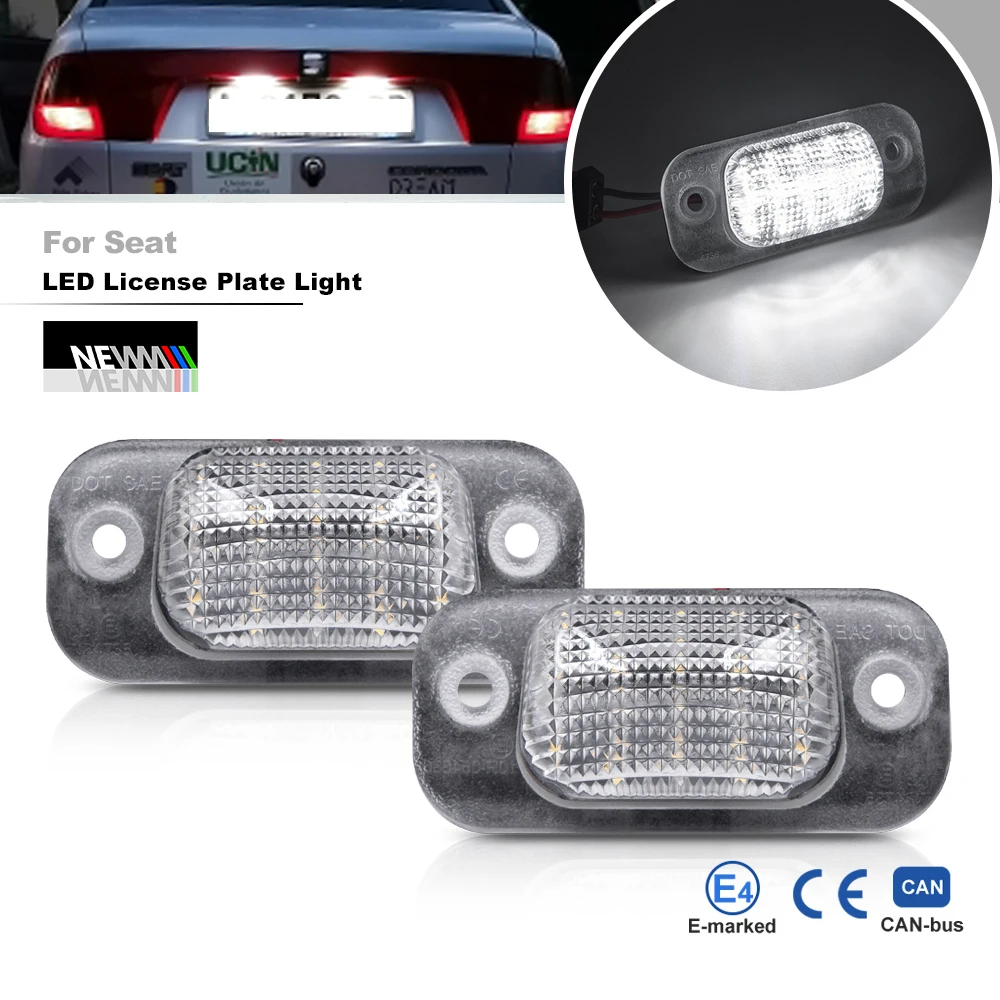 2 шт. для сиденья Ibiza Mk2 6K Cordoba 6C 1993-2002 Canbus светодиодные подсветки номерного знака
