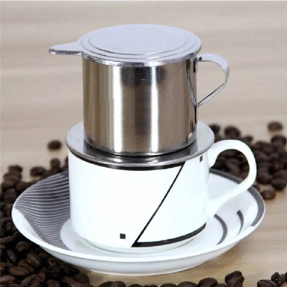 

Stainless Steel Vietnam Vietnamese 50/100ml Portable Coffee Pot Drip Filter Coffee Maker Coffee Utensils Coffeeware