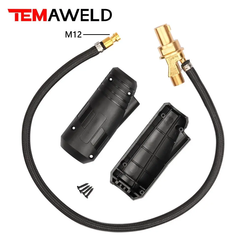 DKJ35-50 M12 Разъем для сварочного кабеля TIG Вилка горелки TIG со шлангом для аргонового газа Подходит для аксессуаров серии WP9 WP17 WP18 WP20 WP26