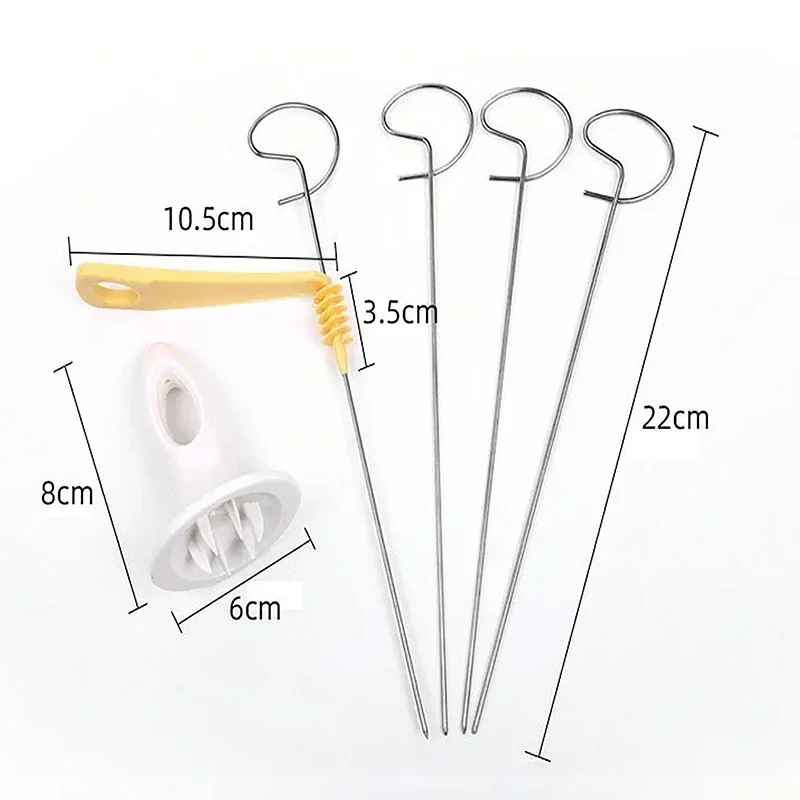 Спиральный картофельный резак с 4 палочками из нержавеющей стали спиральный