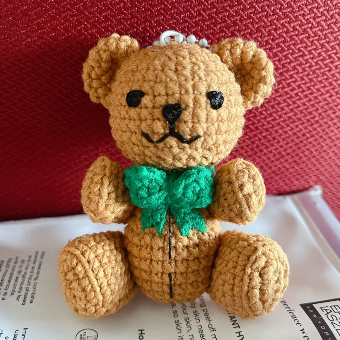 

Ручная вязаная плюшевая игрушка-брелок airella Mei Bear анимэ кукла цитрусовые игрушки-Подвески