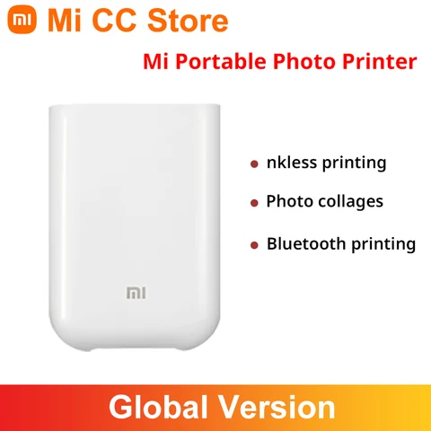 Глобальная версия Xiaomi Mi Портативный фотопринтер AR Photo ZINK Термальный карманный мини-беспроводной Bluetooth-принтер Поддержка Mi Home APP