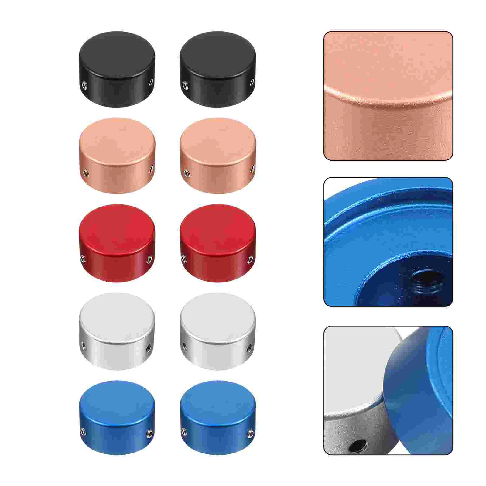 

10Pcs Extension Cord with Switch Guitar Pedal Topper Barefoot Pedal Buttons Barefoot Pedal Toppers Guitar Supplies