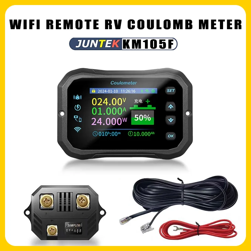 Измеритель Coulomb JUNTEK KM105F KM110F KM140F KM160F двунаправленный детектор тока монитор