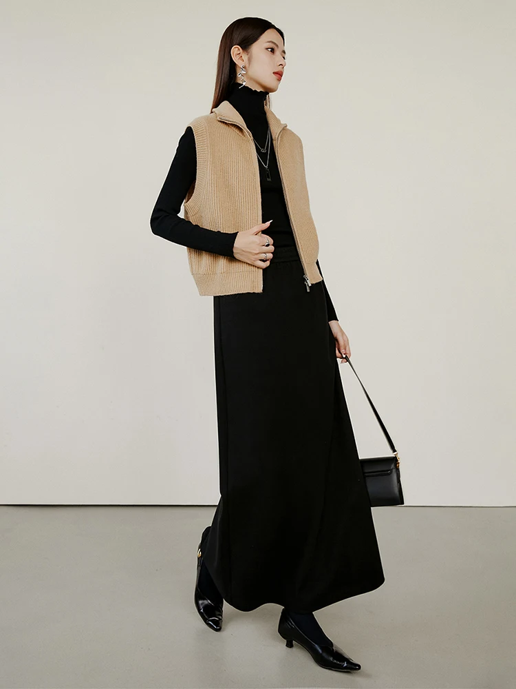 Вечерний белый 2024 зимний новый модный темпераментный жилет свитер для отдыха