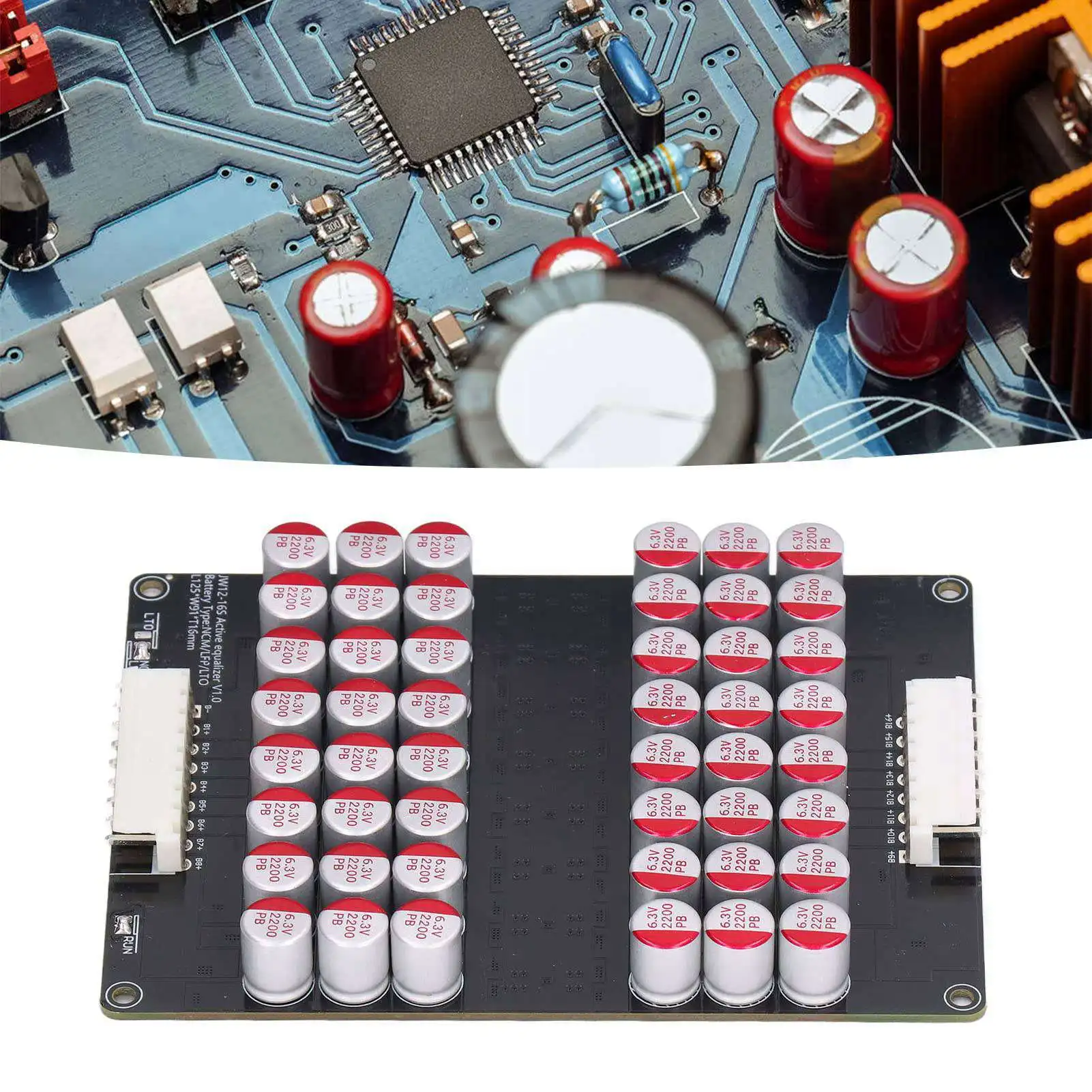 

12-16S Whole Group Balancer Active BMS Board Lithium Lipo Lifepo4 Battery Equalizer Energy Transfer Capacitor